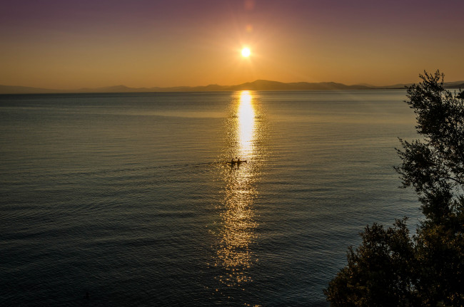 Обои картинки фото природа, восходы, закаты, горизонт, закат