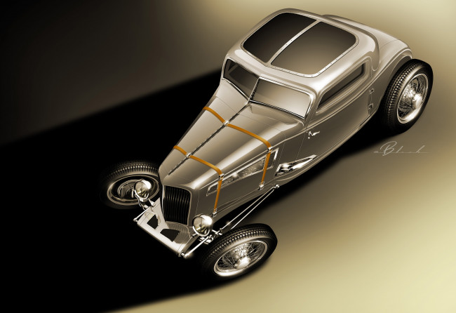 Обои картинки фото автомобили, рисованные, ford