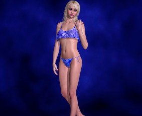 Картинка 3д+графика люди+ people девушка взгляд фон