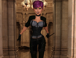 обоя 3д графика, люди , people, фон, взгляд, девушка