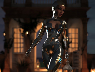 Картинка 3д+графика фантазия+ fantasy девушка фон взгляд