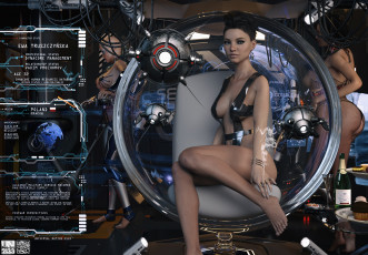 Картинка 3д+графика фантазия+ fantasy фон взгляд девушка