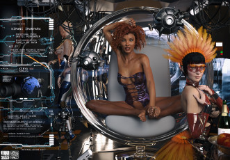 Картинка universal+nation 3д+графика фантазия+ fantasy фон взгляд девушка