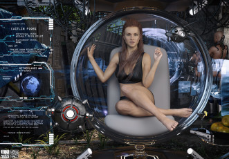 Картинка universal+nation 3д+графика фантазия+ fantasy фон взгляд девушка