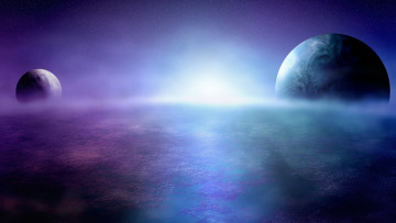 обоя космос, арт, планеты, вселенная, галактика