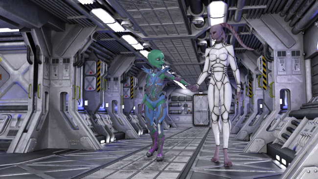 Обои картинки фото 3д графика, существа , creatures, космический, корабль