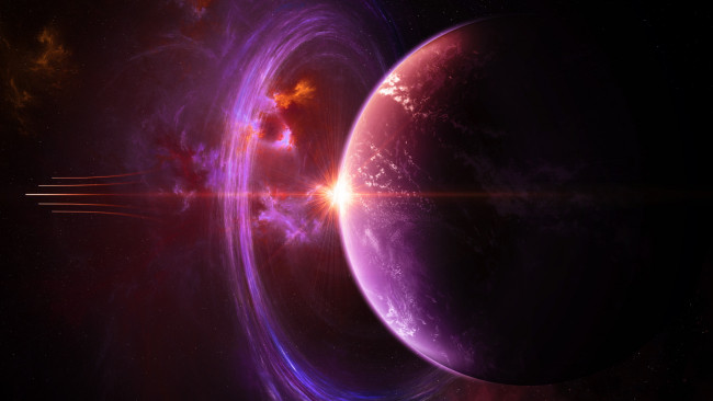 Обои картинки фото космос, арт, планета, вселенная, галактика