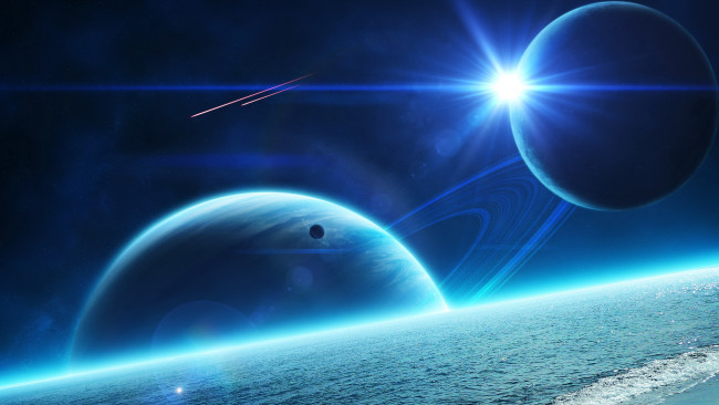 Обои картинки фото космос, арт, планеты, вселенная, галактика