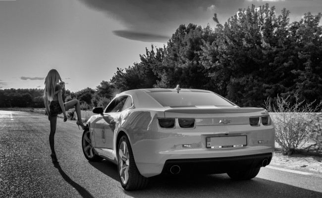 Обои картинки фото автомобили, -авто с девушками, kate, camaro