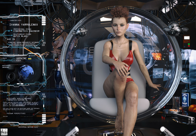 Обои картинки фото 3д графика, фантазия , fantasy, фон, взгляд, девушка, universal, nation