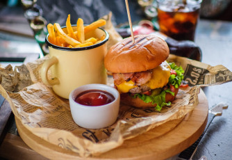 Картинка еда бутерброды +гамбургеры +канапе фаст-фуд картофель фри кетчуп гамбургер соус