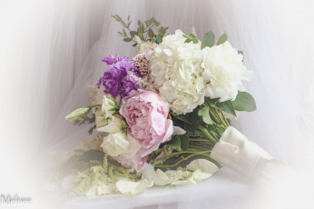 Картинка цветы букеты +композиции ткань гортензия букет