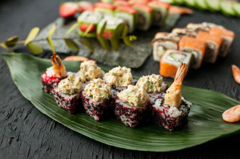 Картинка еда рыба +морепродукты +суши +роллы палочки вкусно рис лосось роллы