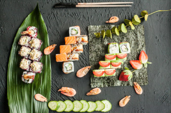 Картинка еда рыба +морепродукты +суши +роллы вкусно рис палочки лосось роллы