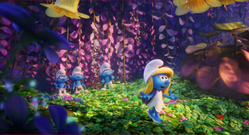 обоя мультфильмы, smurfs,  the lost village, персонажи, роль, кадр, смурфы, мультфильм, 3