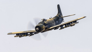 Картинка douglas+ad-4n+skyraider авиация боевые+самолёты истребитель