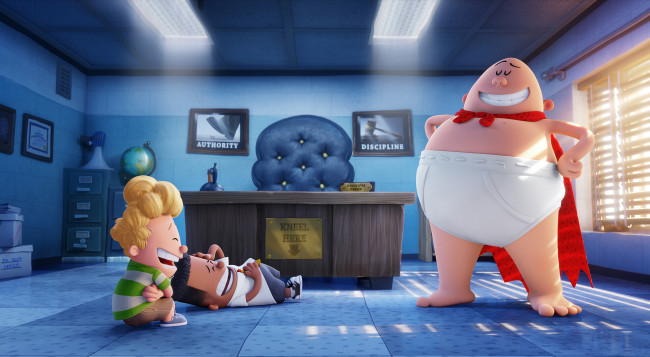 Обои картинки фото мультфильмы, captain underpants, captain, underpants