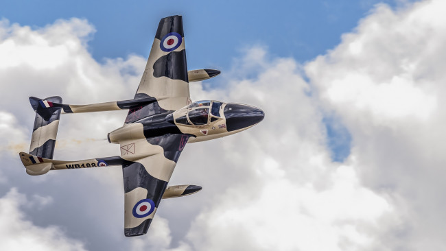 Обои картинки фото dh115 vampire, авиация, боевые самолёты, разведчик