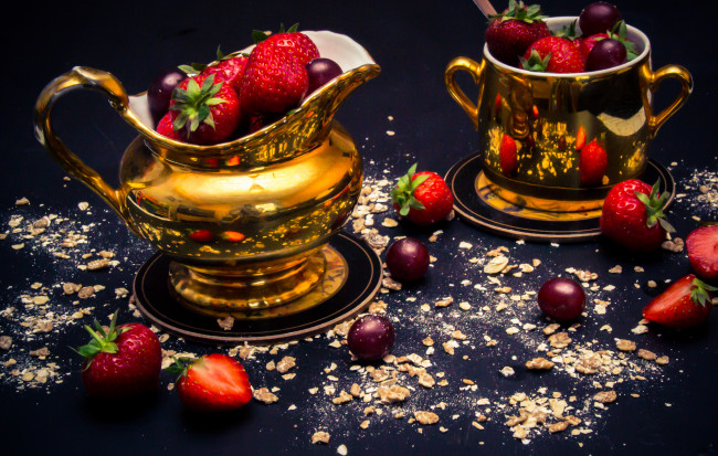 Обои картинки фото еда, клубника,  земляника, снедь