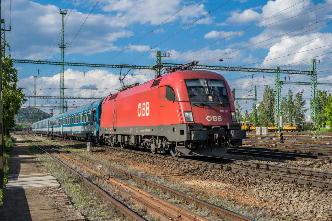 Обои картинки фото техника, электровозы, состав, локомотив