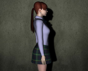 Картинка 3д+графика люди+ people взгляд фон девушка