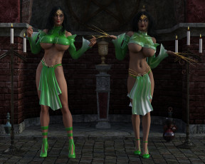 Картинка 3д+графика фантазия+ fantasy фон взгляд девушки