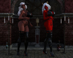 Картинка 3д+графика существа+ creatures фон взгляд девушки