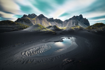 Картинка природа горы vestrahorn islande