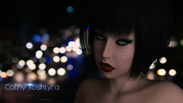 Картинка 3д+графика портрет+ portraits фон взгляд девушка