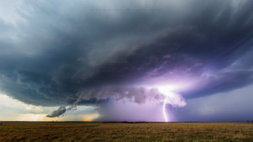 Картинка природа молния +гроза простор