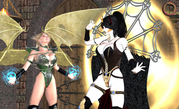 Картинка 3д+графика фантазия+ fantasy девушка фон взгляд