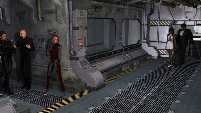 Обои картинки фото 3д графика, фантазия , fantasy, фон, взгляд, девушки