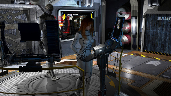 Обои картинки фото 3д графика, фантазия , fantasy, взгляд, девушка, фон