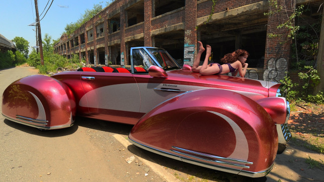 Обои картинки фото 3д графика, люди-авто, мото , people- car ,  moto, взгляд, фон, автомобиль, девушка