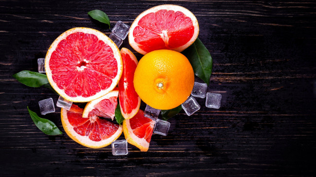 Обои картинки фото еда, цитрусы, грейпфруты