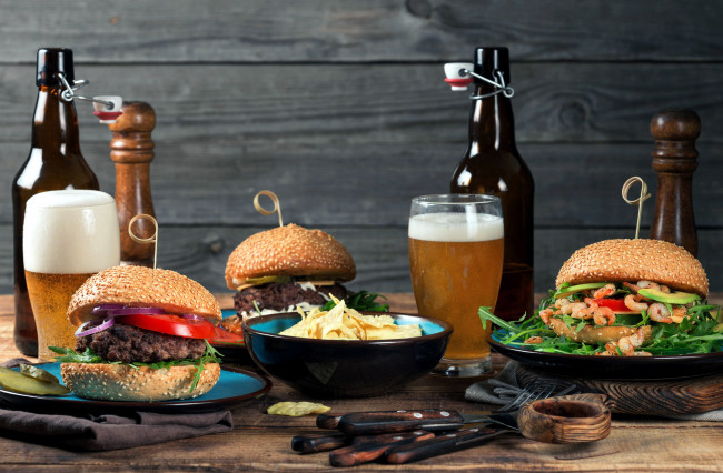 Обои картинки фото еда, бутерброды,  гамбургеры,  канапе, гамбургер