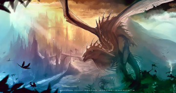 Картинка календари фэнтези 2019 calendar дракон полет