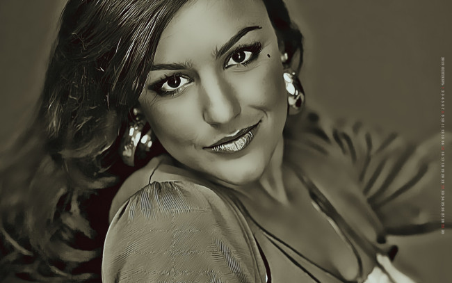 Обои картинки фото календари, компьютерный дизайн, 2019, calendar, взгляд, девушка, серьги, женщина, макияж