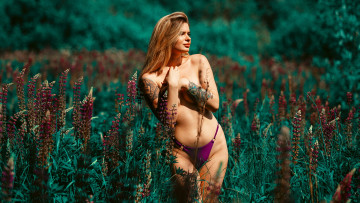 Картинка девушки -+рыжеволосые+и+разноцветные красивая девушка