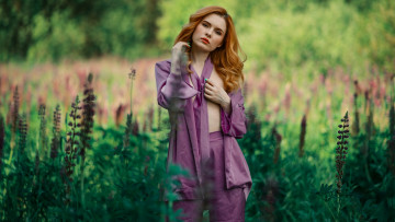 Картинка девушки -+рыжеволосые+и+разноцветные красивая девушка