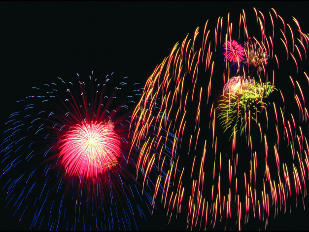 Обои картинки фото разное, салюты, фейерверки