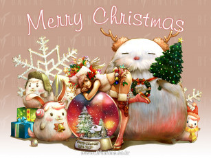 Картинка аниме merry chrismas winter