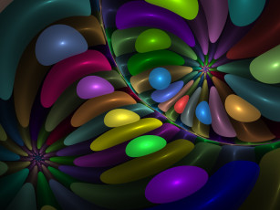 Картинка 3д графика fractal фракталы тёмный фрактал узор