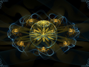 Картинка 3д графика fractal фракталы узор фрактал тёмный