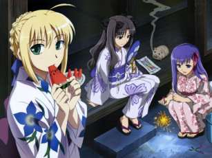 Картинка аниме fate stay night девушки