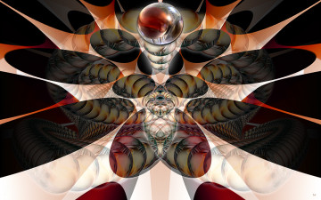 Картинка 3д графика fractal фракталы абстракция