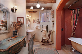 Картинка интерьер ванная+и+туалетная+комнаты ванная цветы стиль дизайн