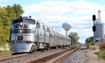 Картинка техника поезда рельсы локомотив состав дорога железная