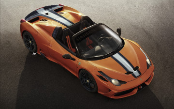 Картинка автомобили ferrari желтый