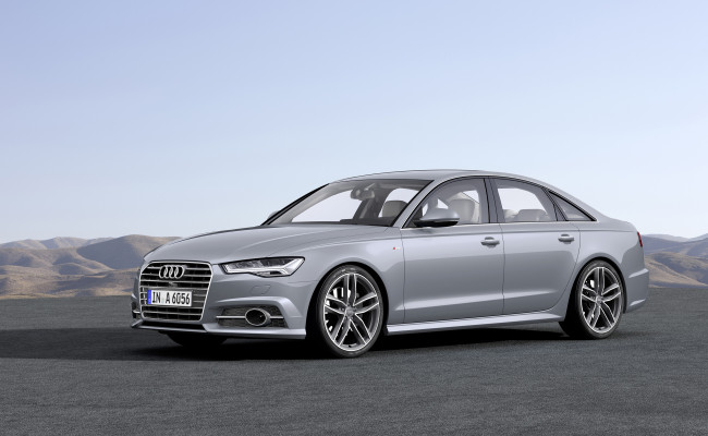 Обои картинки фото автомобили, audi, серый, 2014г, a6, tfsi, ultra, 4g-c7, sedan, s-line